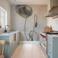 Wonderful Wildflowers I Neutral Mural Wallpaper - room preview 06