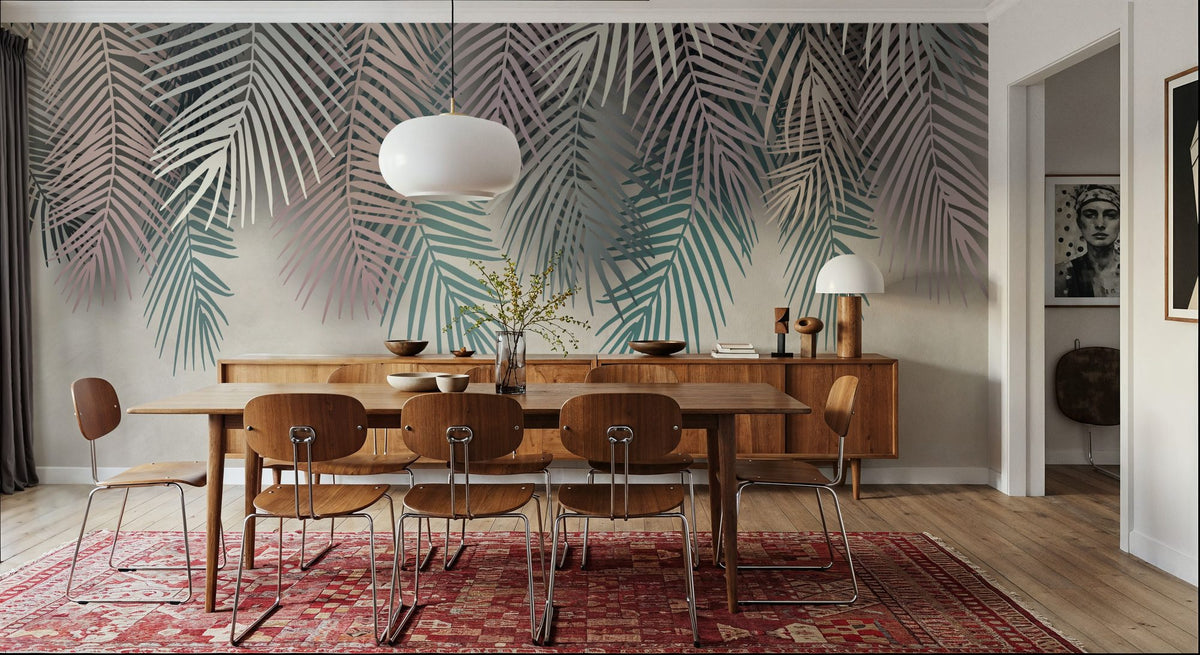 Palms Up Ahead Mural Wallpaper - Neutral Tone - room preview 06