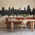 Tulsa Oklahoma Skyline Concrete Mural Wallpaper - room preview 06