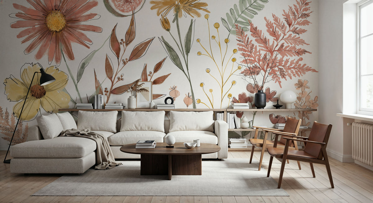 Full Bloom I Mural Wallpaper - room preview 06