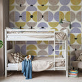 Homley Retro Shapes, Purple Mural Wallpaper - room preview 06