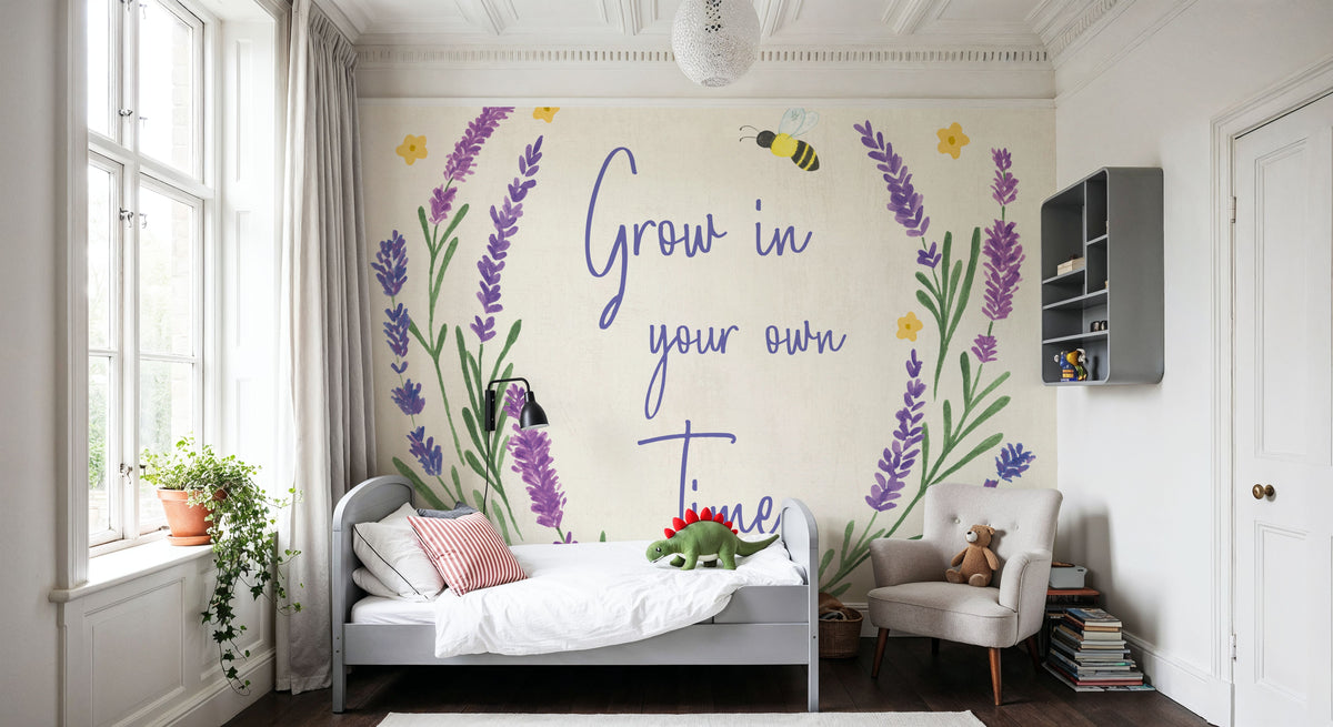 Lavender Garden V Mural Wallpaper - room preview 06