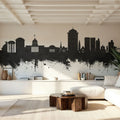 Montgomery Alabama Skyline Black & White Mural Wallpaper - room preview 06