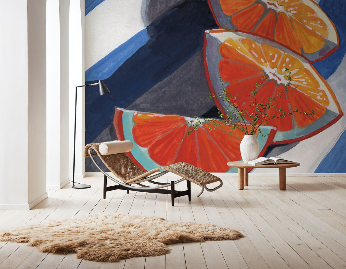Three Citrus Slices Mural Wallpaper - room preview 06