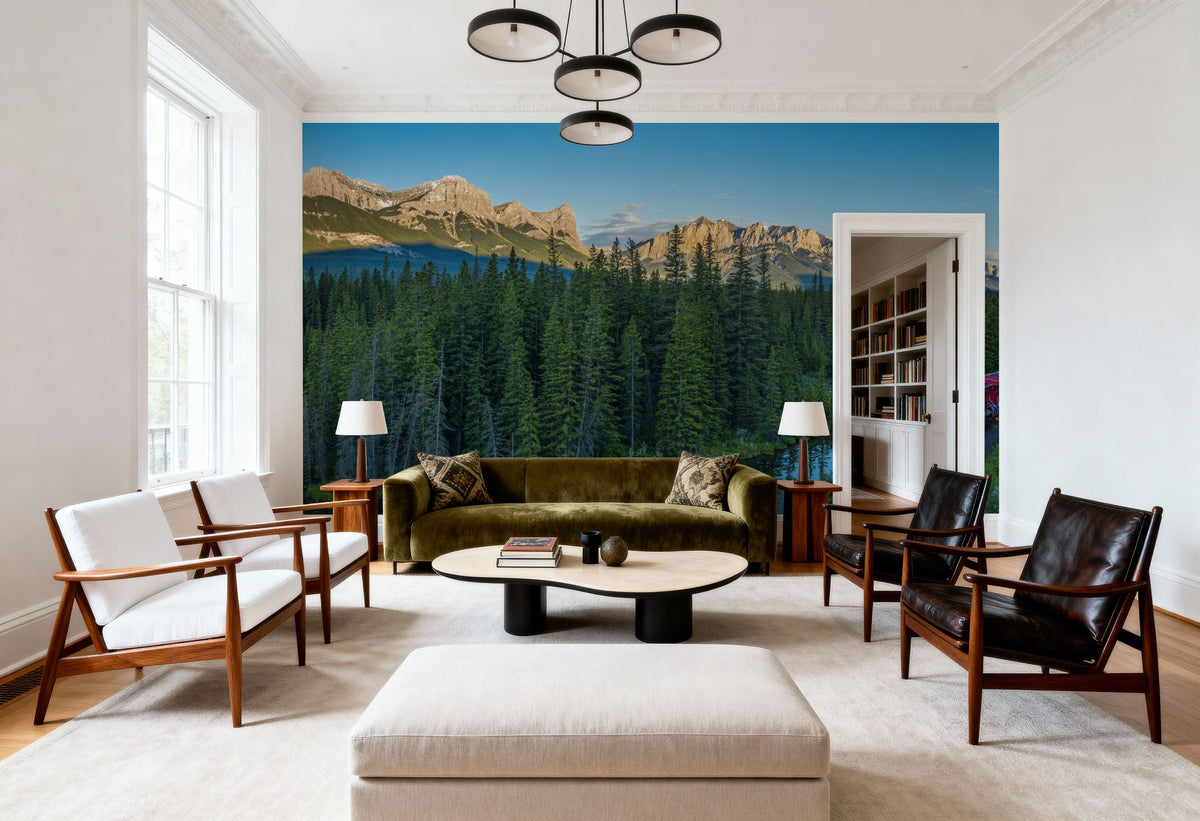 Rocky Mountain Train Mural Wallpaper - room preview 06