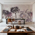 Tropical Forest Strolls Light Purple Mural Wallpaper - room preview 06