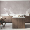 Solid Feather Geometry Warm Mural Wallpaper - room preview 06