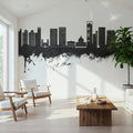 Luanda Skyline Black & White Mural Wallpaper - room preview 06