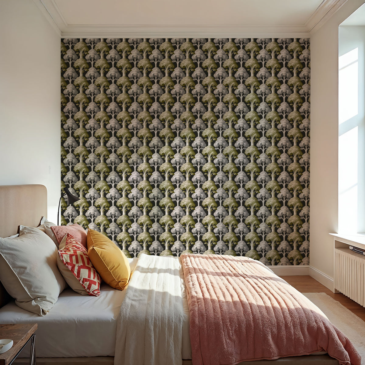 Eat Your Greens, Olive Mural Wallpaper - room preview 06