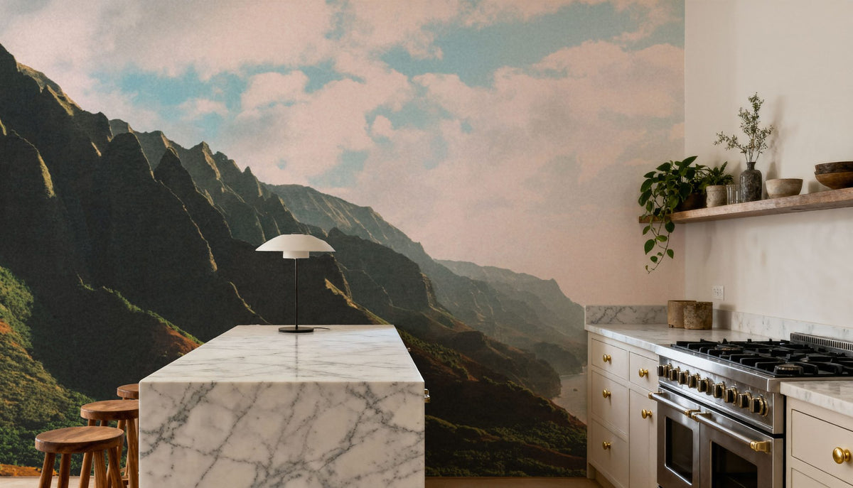 Clouds Over Hawaii Mural Wallpaper - room preview 06