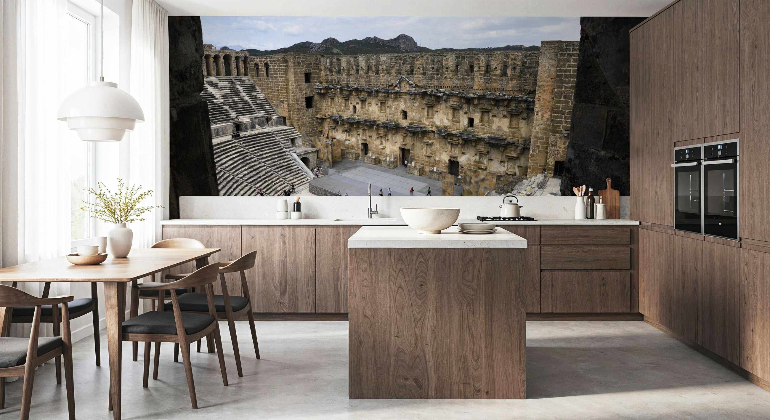 Ancient Stone Theatre Mural Wallpaper