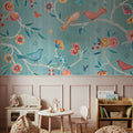 My Bohemian Life Love Blue Mural Wallpaper - room preview 06