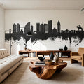 Ulaanbaatar Mongolia Skyline Black & White Mural Wallpaper - room preview 06