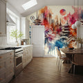 Watercolor Skyline Tokyo II Mural Wallpaper - room preview 06