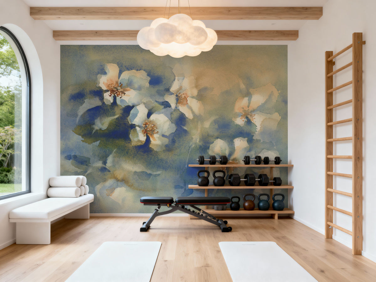 Whisper Bloom Mural Wallpaper - Neutral Tone - room preview 06