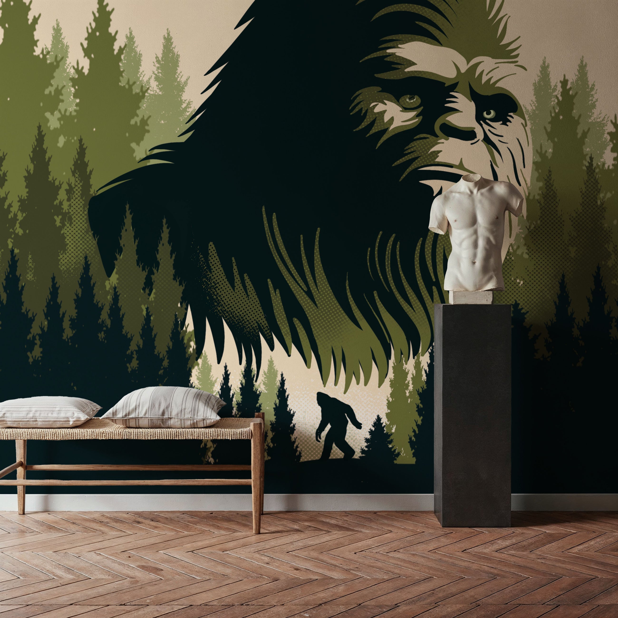 Bigfoot Mountain Mural Wallpaper