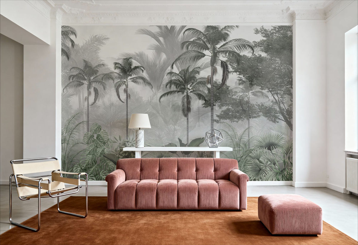 Lush Jungle Mural Wallpaper - room preview 06