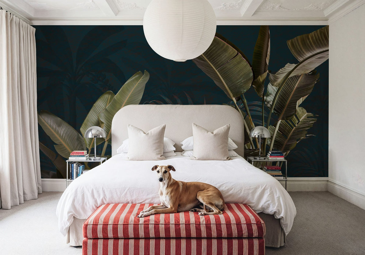 Banana Leaf Study Mural Wallpaper - room preview 06