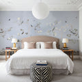 Birds in the Garden Deep Blue Mural Wallpaper - room preview 06