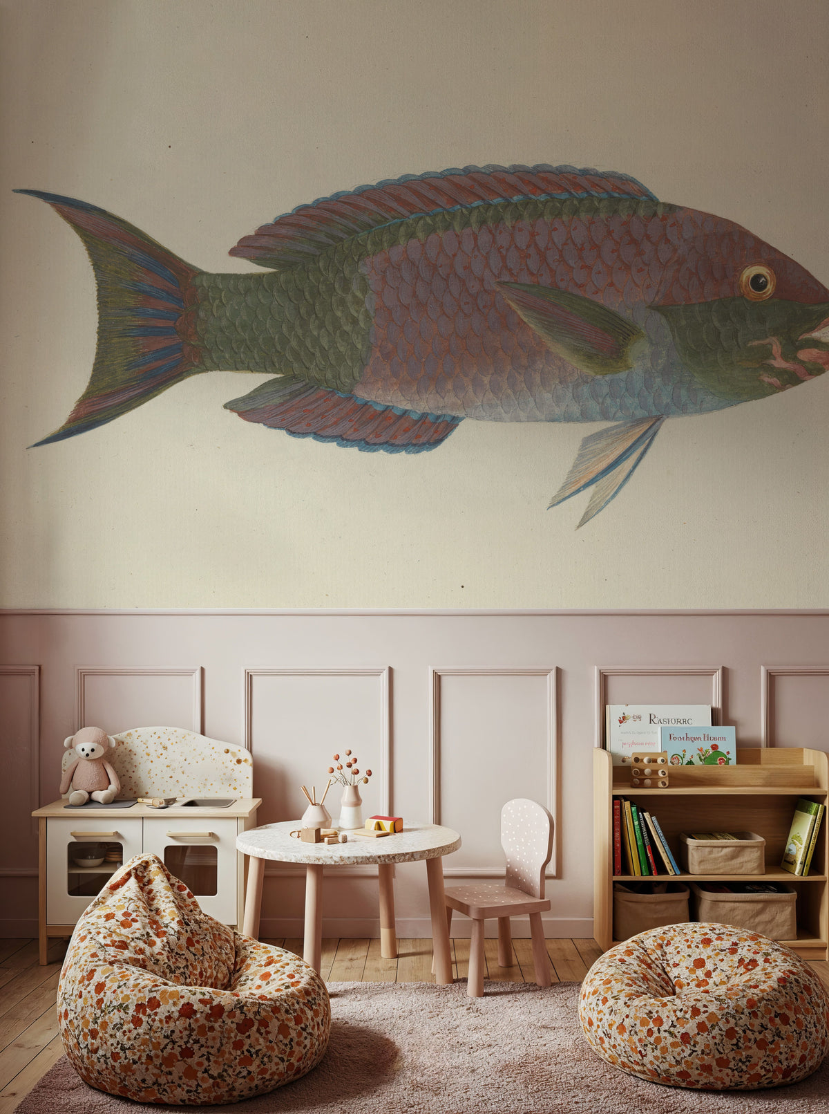 Parrotfish Mural Wallpaper - room preview 06