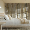 Woods in Winter Gold Mural Wallpaper - room preview 06