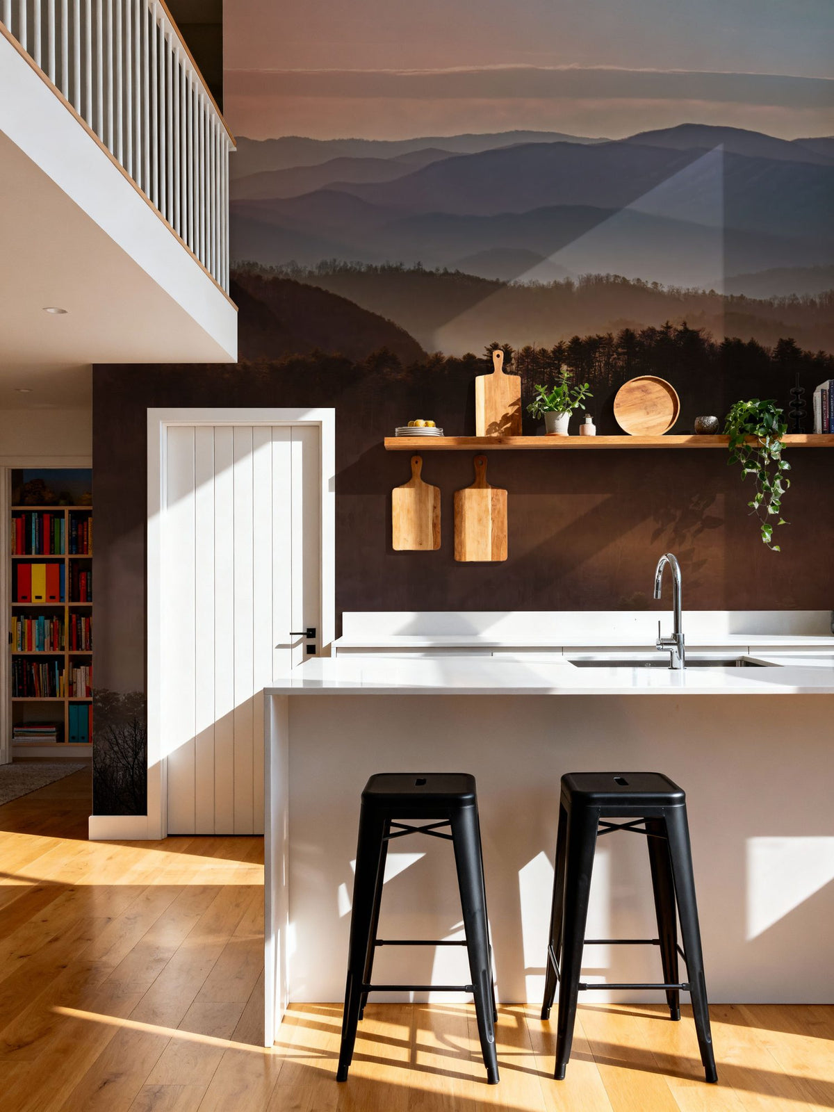 Smokey Mountains Mural Wallpaper - room preview 06