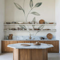 Linen Leaves I Mural Wallpaper - room preview 06