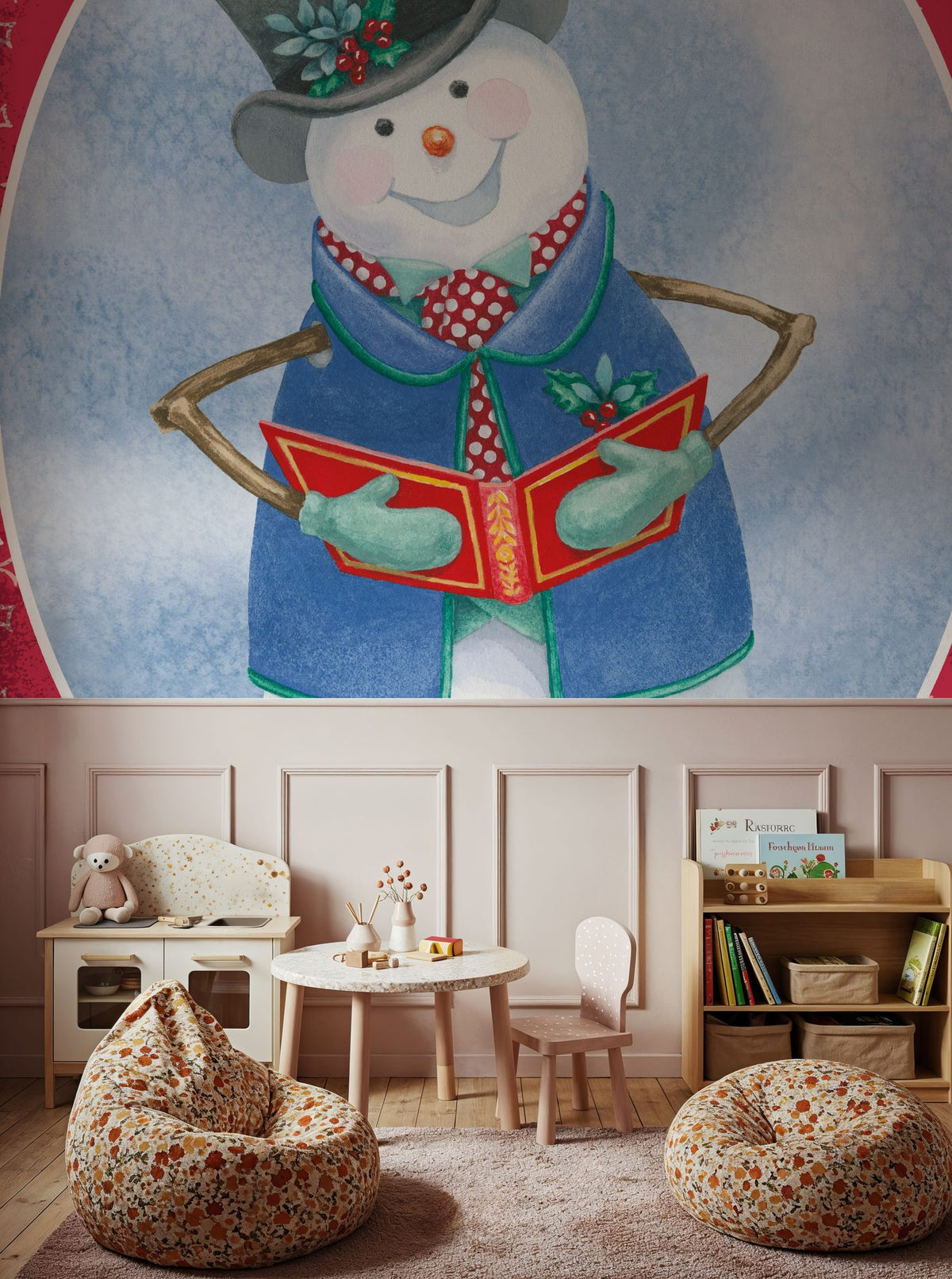 Main Street Christmas V Mural Wallpaper - room preview 06