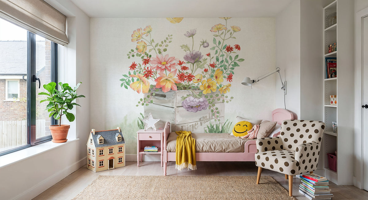 Soft Meadow IX Mural Wallpaper - room preview 06
