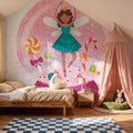 Sugar Plum Snowglobe Mural Wallpaper - room preview 06
