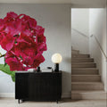 Bright Red Hydrangea Mural Wallpaper - room preview 06