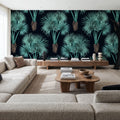 Elephant Ear Tree, Turqouise Mural Wallpaper - room preview 06
