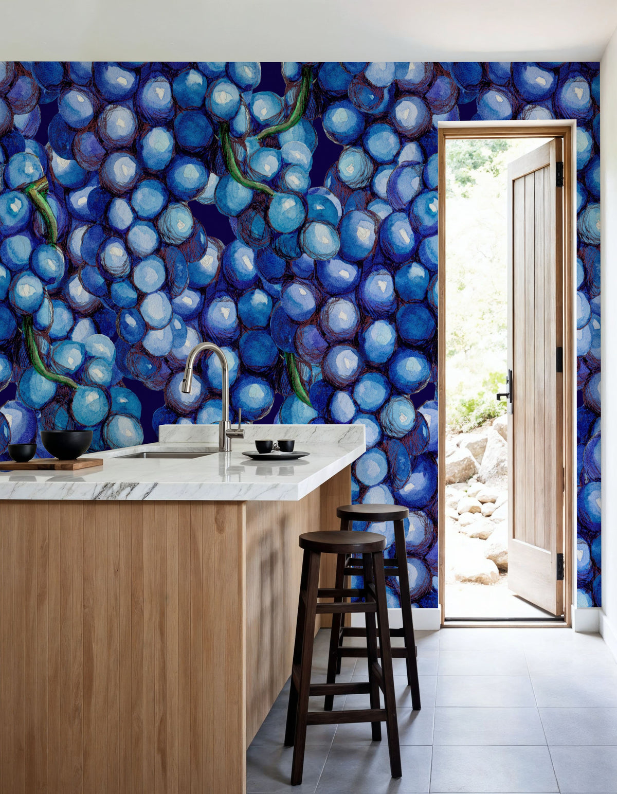 Lustrous Vineyard Mural Wallpaper - room preview 06