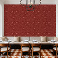Hidden Peonies, Pink on Brick Mural Wallpaper - room preview 06