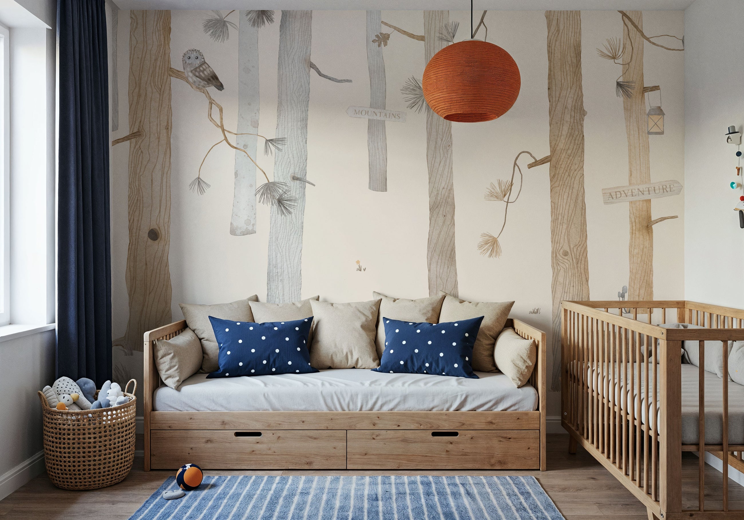 Adventure in Mountain Forest Mural Wallpaper