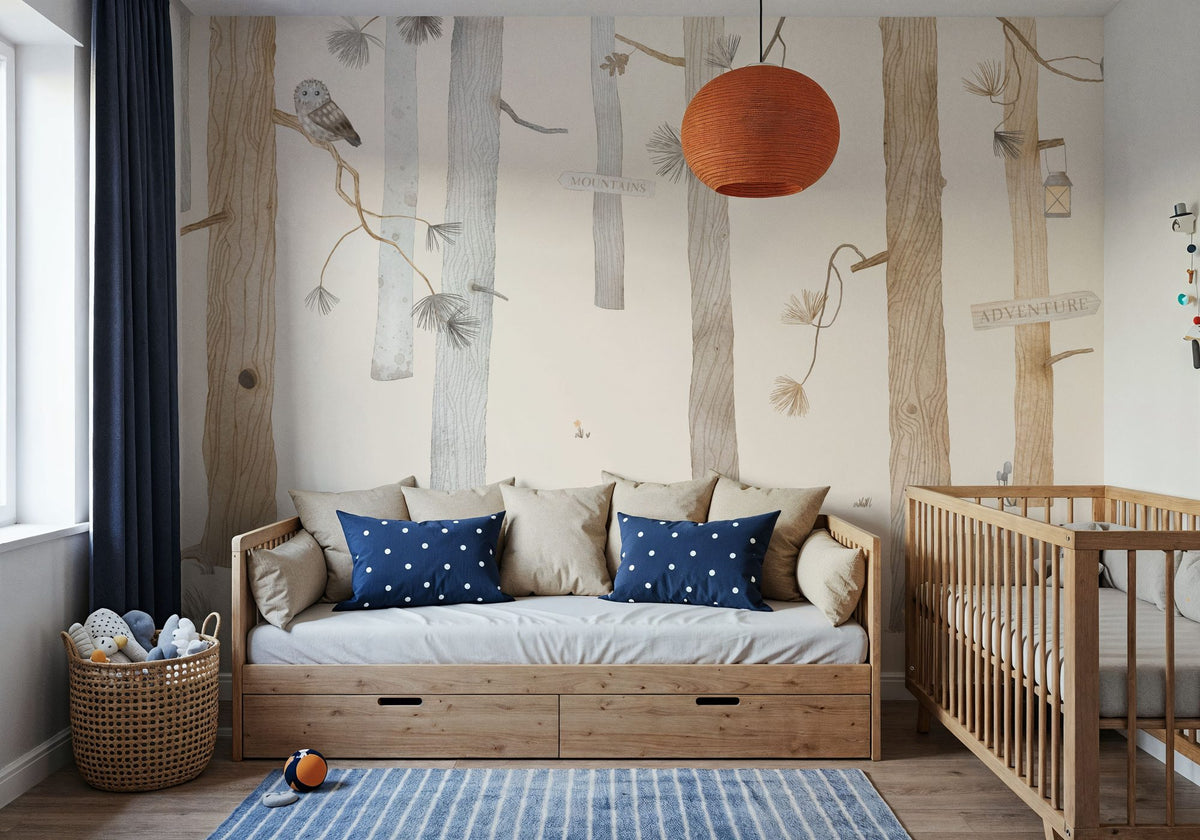 Adventure in Mountain Forest Mural Wallpaper - room preview 06