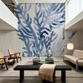 Shibori Coral I on Linen Mural Wallpaper - room preview 06