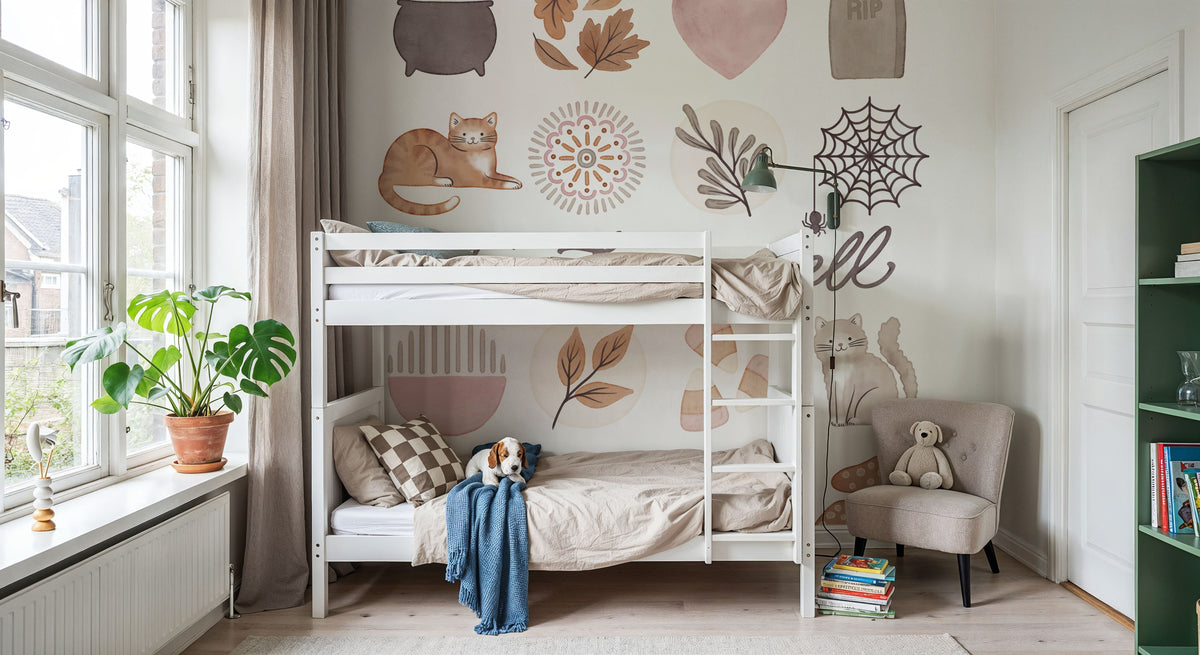 Pumpkins and Paws VI Mural Wallpaper - room preview 06