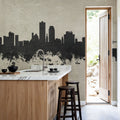 Knoxville Tennessee Skyline Concrete Mural Wallpaper - room preview 06