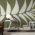 Organic Leaf Mural Wallpaper - room preview 06