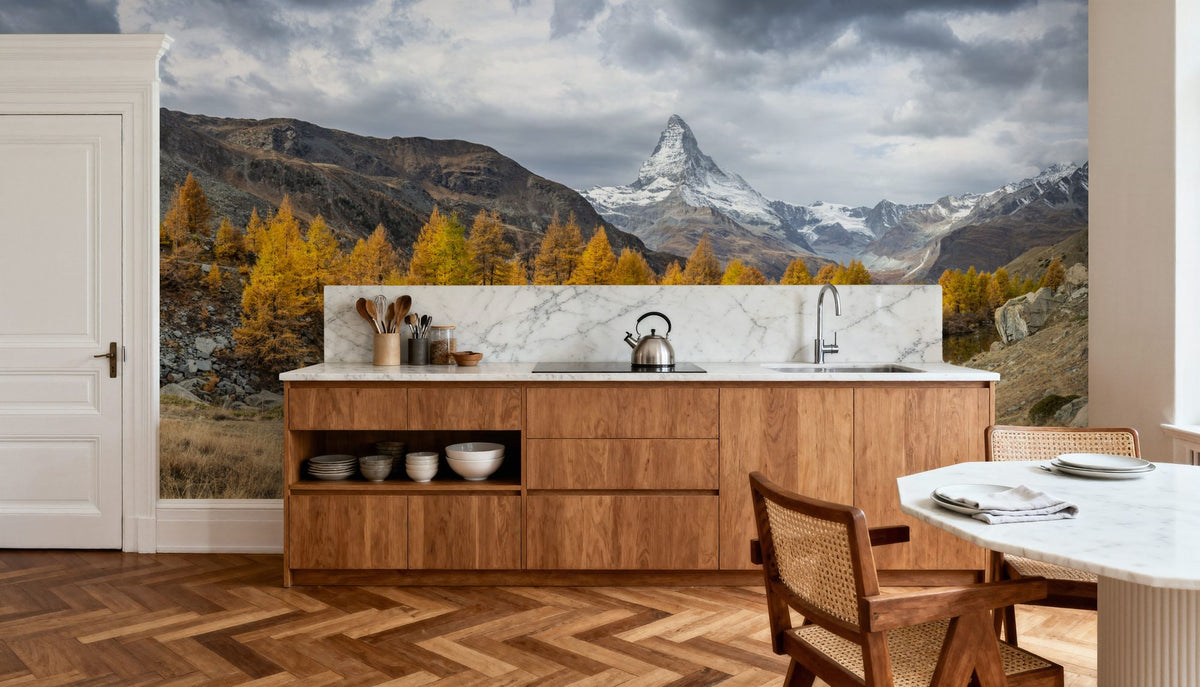 Matterhorn Fall Mural Wallpaper - room preview 06