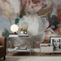 Fall Bouquet on White Panel I Mural Wallpaper - room preview 06