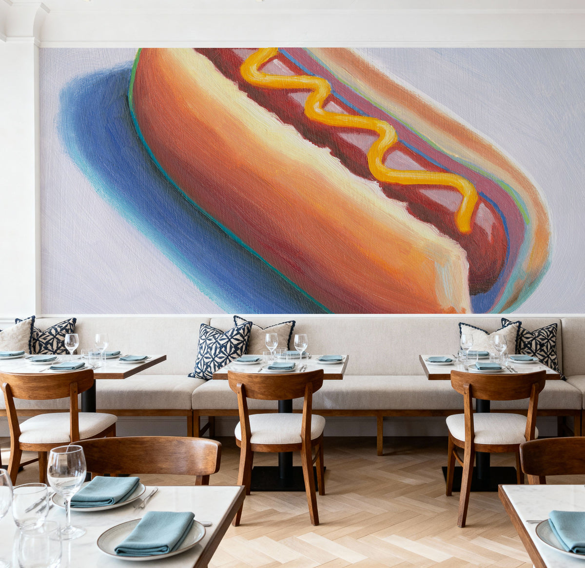 Hot Dog Mural Wallpaper - room preview 06