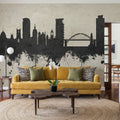 Sunderland England Skyline Concrete Mural Wallpaper - room preview 06