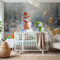 Woodland Snowmen Mural Wallpaper - room preview 06