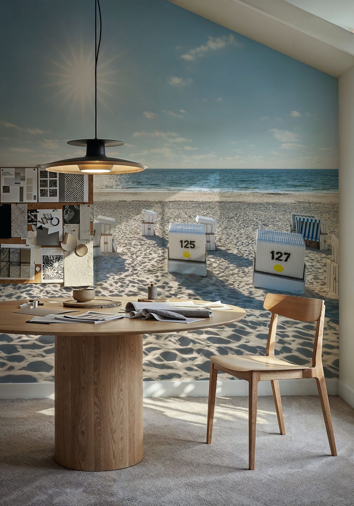 North Sea Light Mural Wallpaper - room preview 06