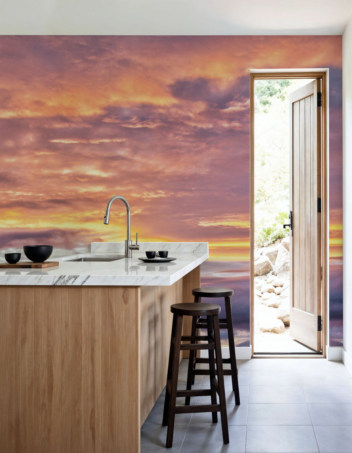 September Skies II Mural Wallpaper - room preview 06