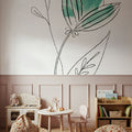 Line Flower V Mural Wallpaper - room preview 06