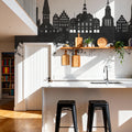 Lüneburg Germany Skyline Black & White Mural Wallpaper - room preview 06