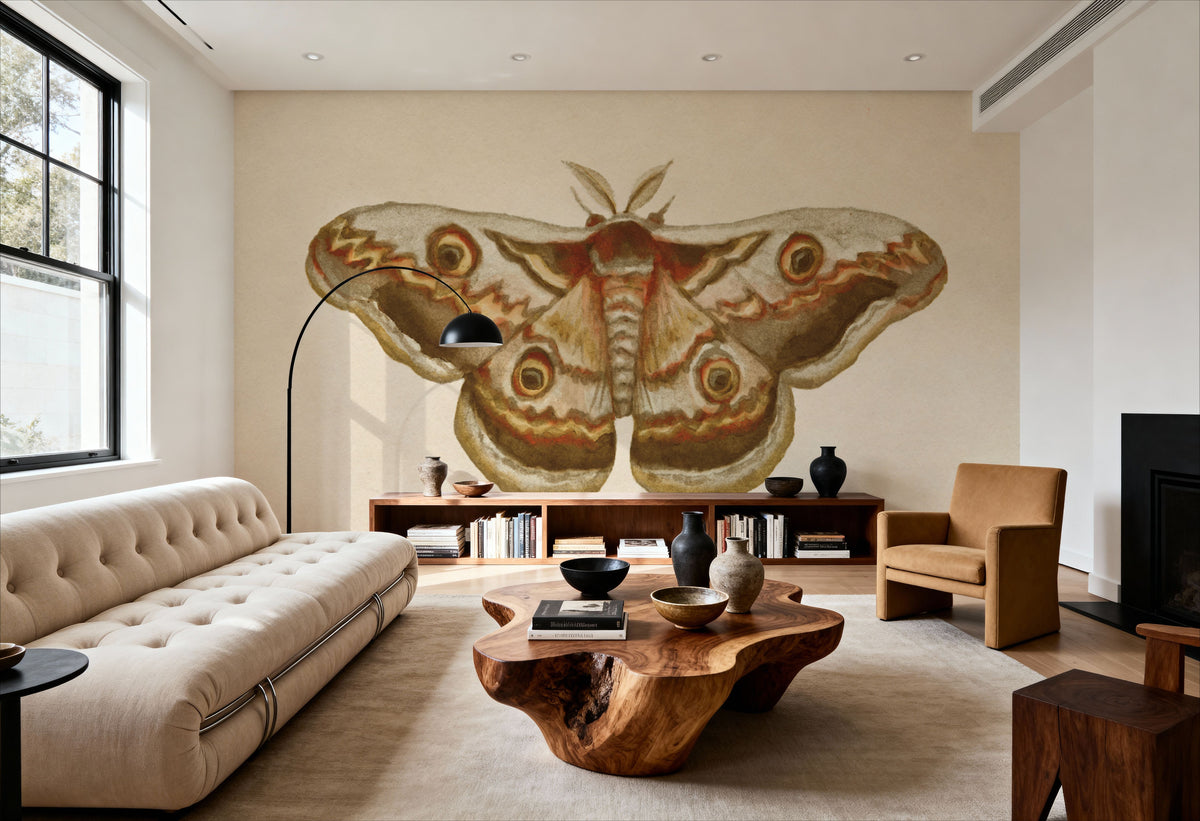 Spooky Halloween Moth II Mural Wallpaper - room preview 06